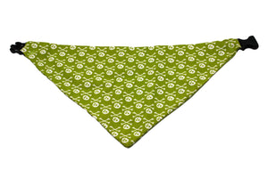 Lime Green Skull Reversible Dog Bandana