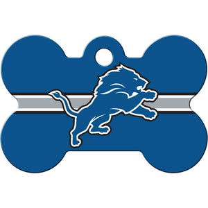 Detroit Lions NFL Pet ID Tag - Large Bone