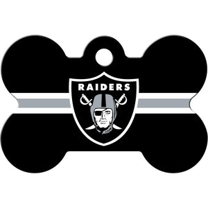 Las Vegas Raiders NFL Pet ID Tag - Large Bone