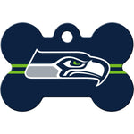 Load image into Gallery viewer, Seattle Seahawks NFL Pet ID Tag - Large Bone - Uptown Pups
