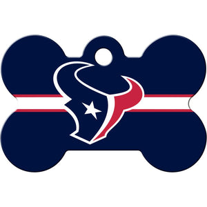 Houston Texans NFL Pet ID Tag - Large Bone