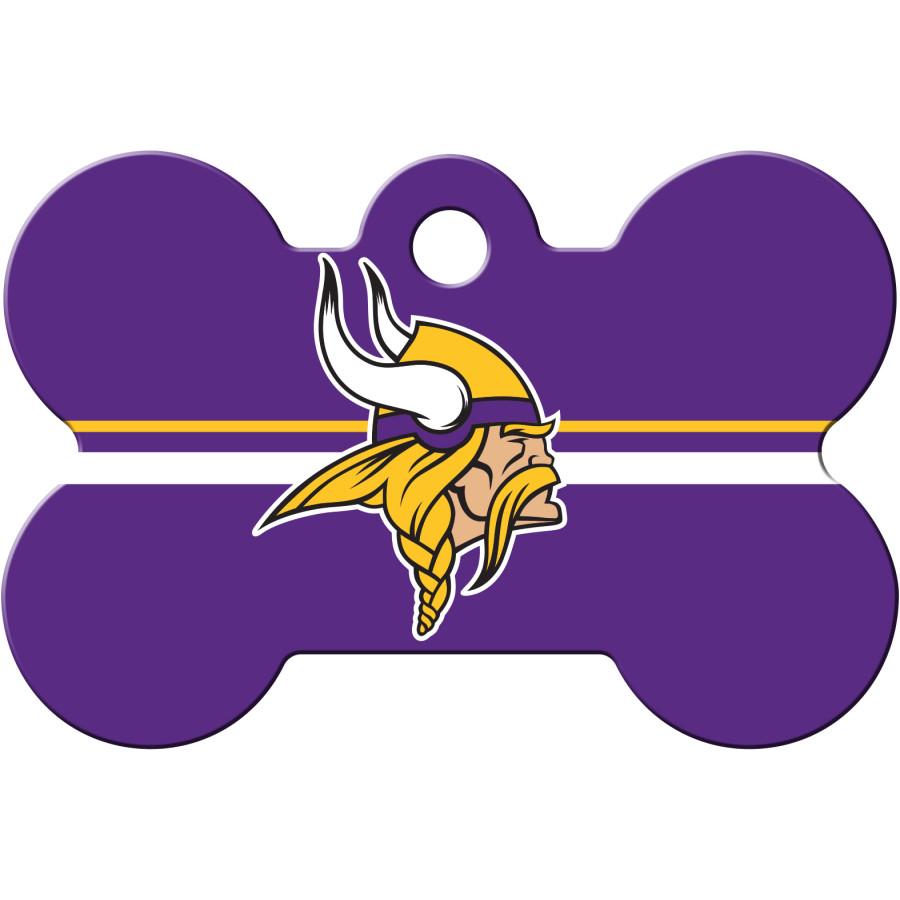 Minnesota Vikings NFL Pet ID Tag - Large Bone