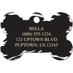 Load image into Gallery viewer, Zebra Print Pet ID Tag - Large Bone
