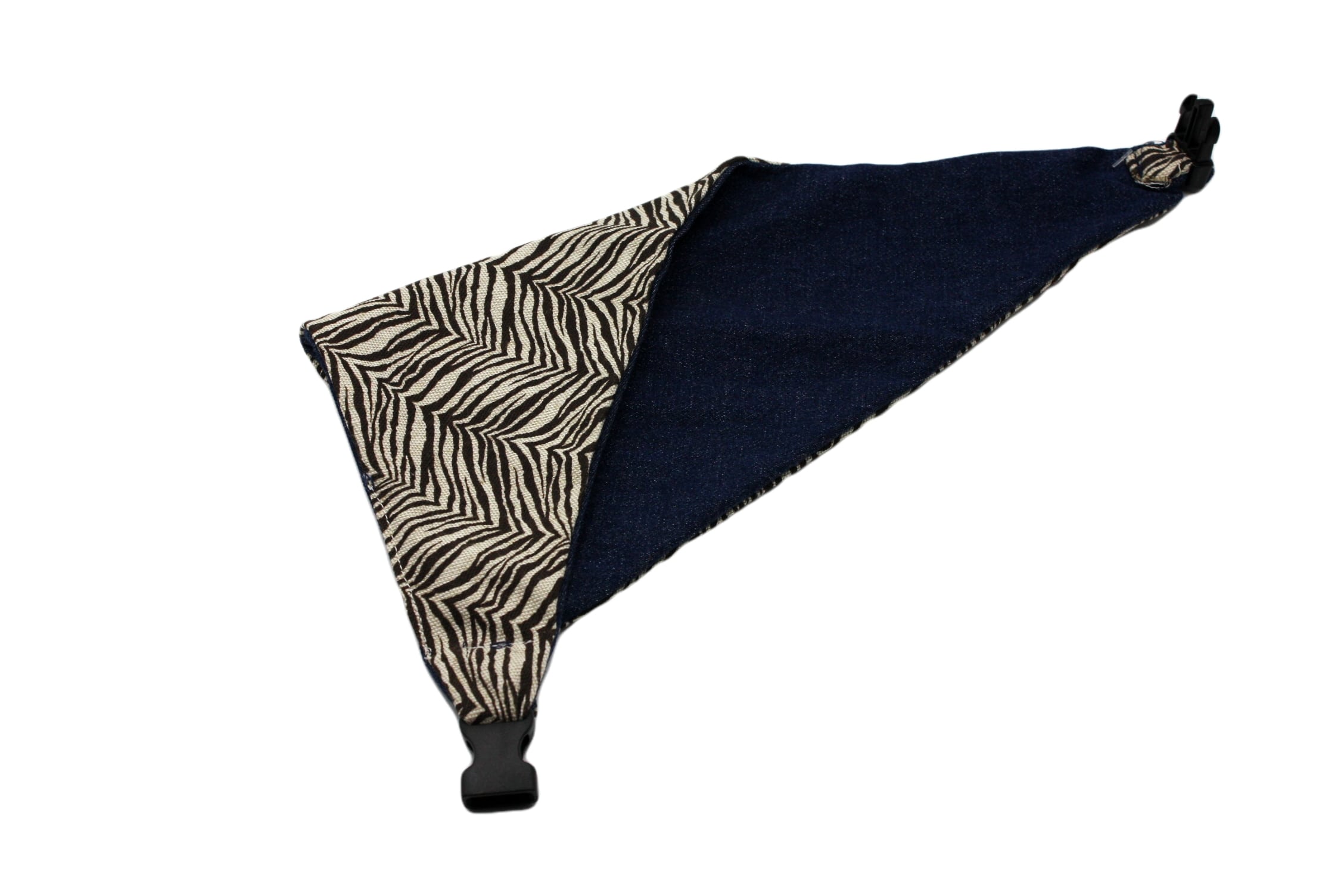 Brown Zebra Print Reversible Dog Bandana