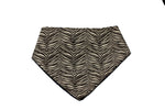 Load image into Gallery viewer, Brown Zebra Print Reversible Dog Bandana
