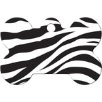 Load image into Gallery viewer, Zebra Print Pet ID Tag - Large Bone
