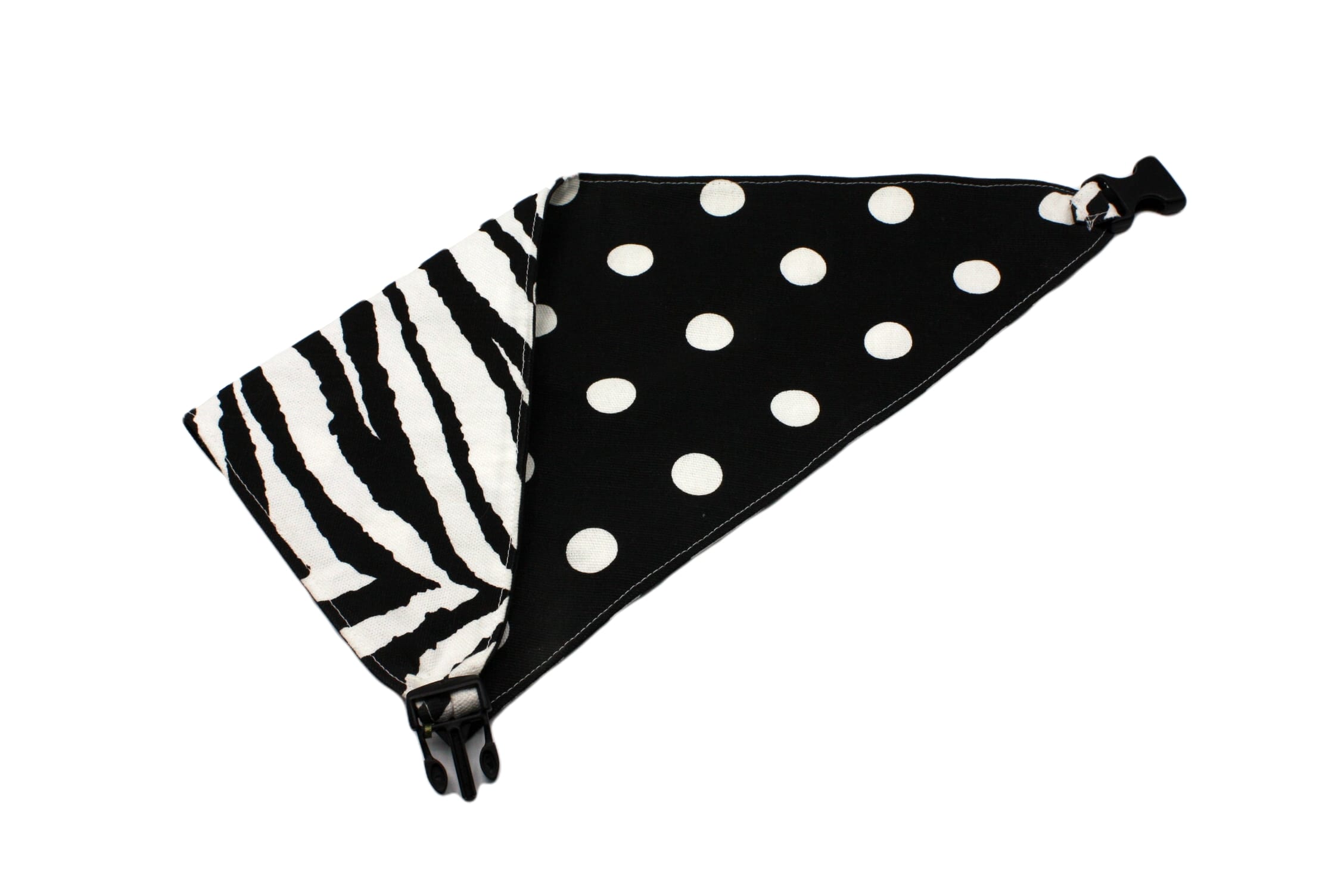 Zebra Print Reversible Dog Bandana